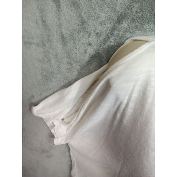 Mudd Womens XL White cold‎ Shoulder Blouse Y2K Classic - Picture 3 of 9